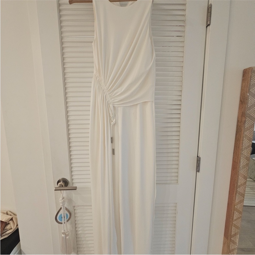 Halston Heritage Cream Jumpsuit